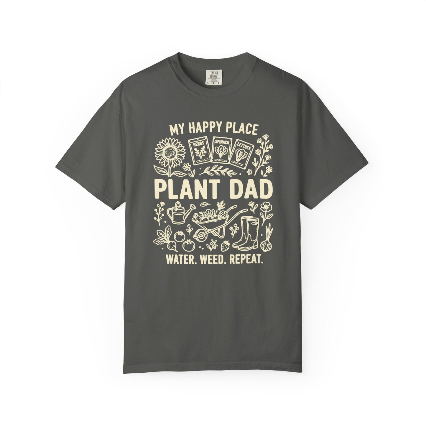 Plant Dad My Happy Place Comfort Colors® Heavyweight T-shirt