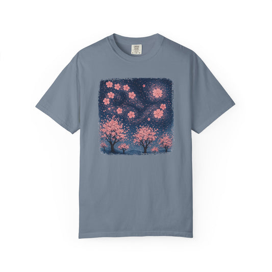 Cherry Blossoms Starry Night Comfort Colors® Heavyweight T-shirt
