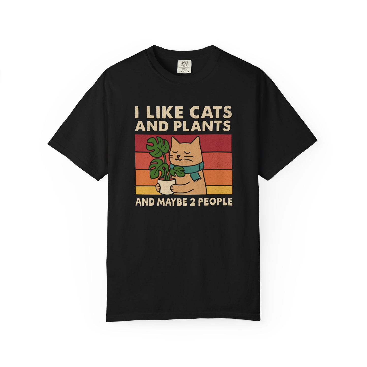 I Like Cats And Plants And Maybe 2 People Comfort Colors® Heavyweight T-shirt