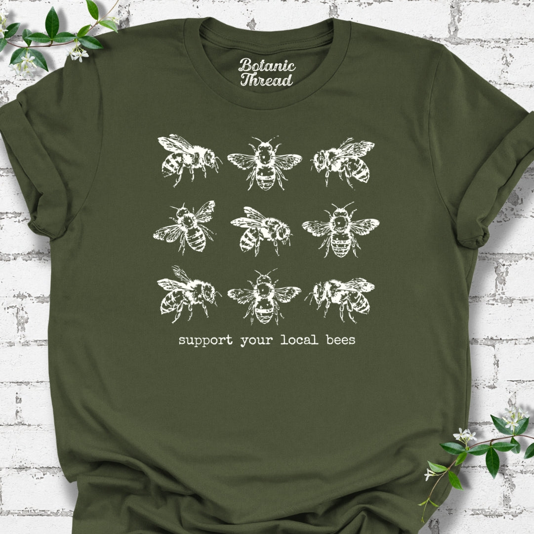 Support Your Local Bees Lightweight Tee