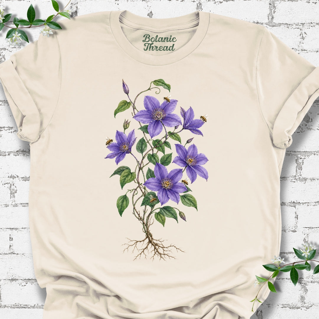 Clematis & Bees Lightweight Tee